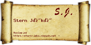 Stern Jákó névjegykártya
